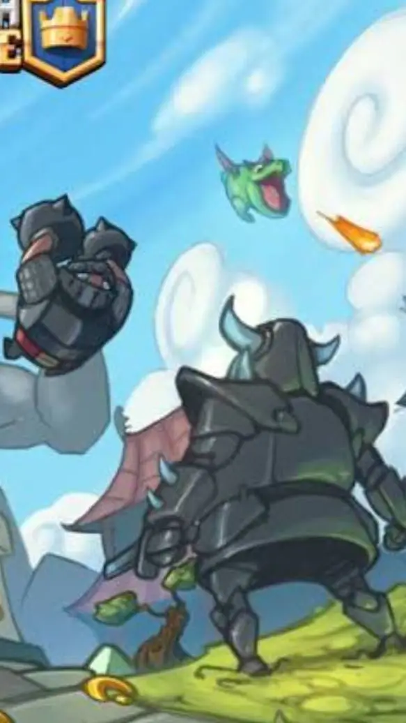 ai character: Peka vs Mega Knigh background