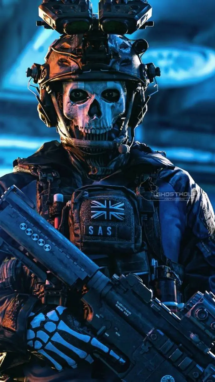 ai character: cod ghost wife background