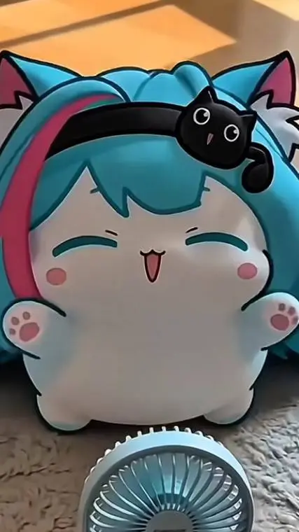 ai character: chibi mint background
