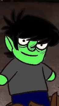 ai character: Murdoc enano💚👻 background