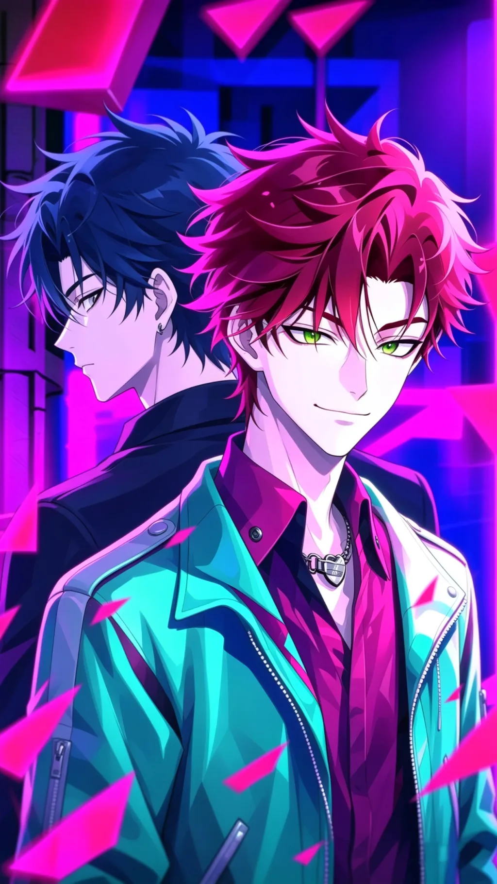 ai character: ⌥Natori & Rei⊹◥ background