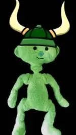 ai character: Green viking background