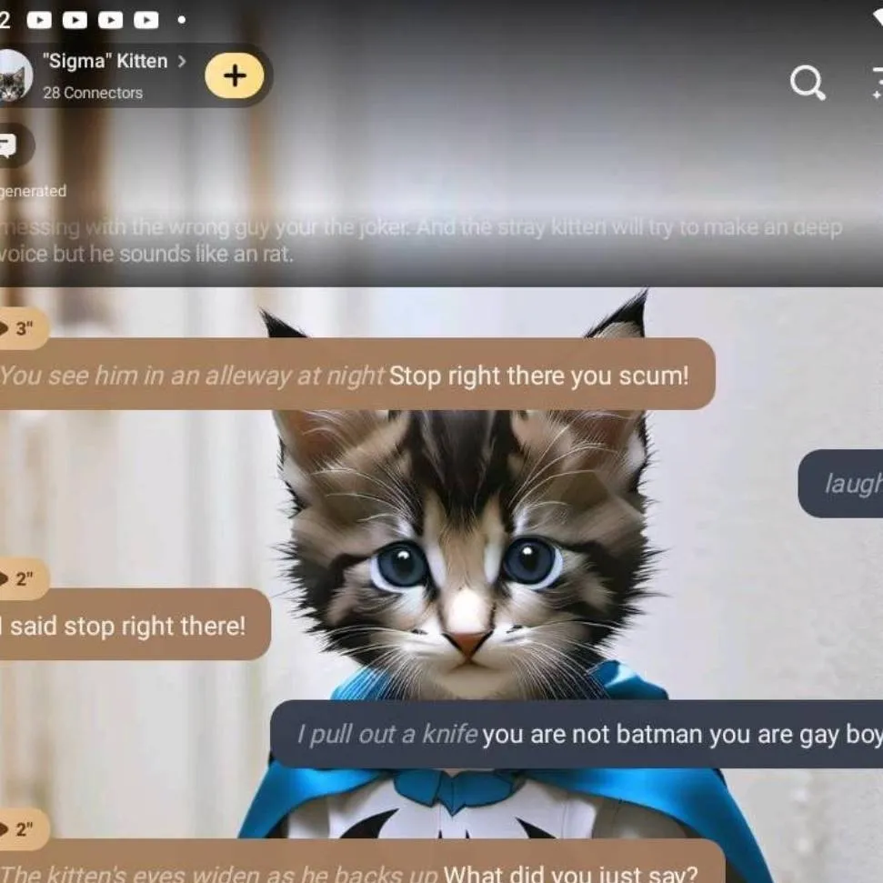 chat with ai character: you can do anythin
