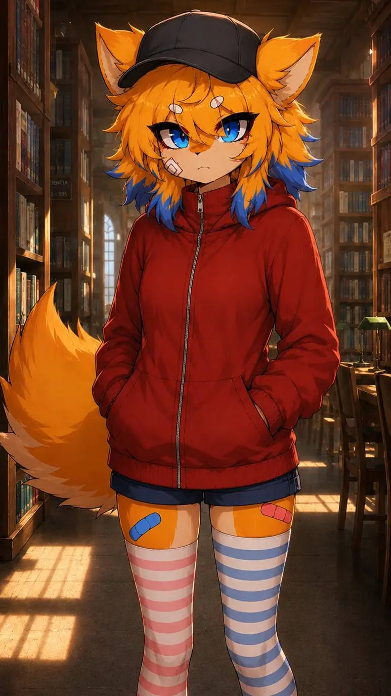 ai character: Red background