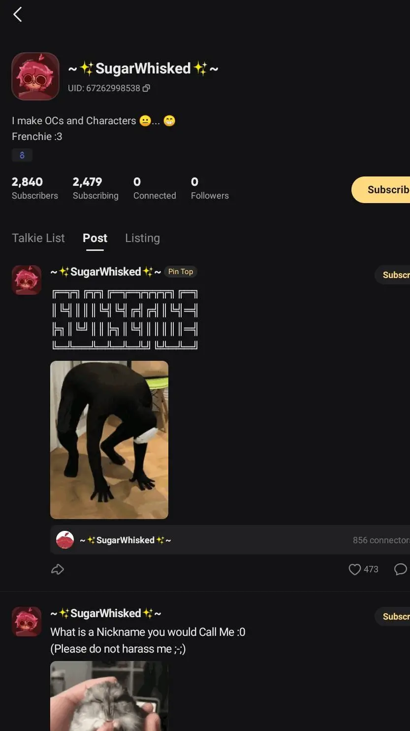 ai character: Sugarwhisked🤮🤮🤮🤮🤮😡 background