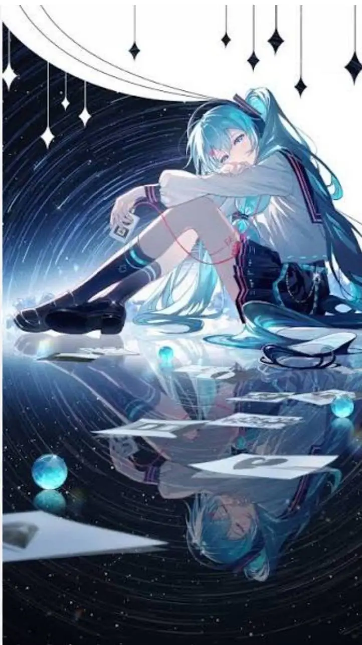 ai character: Miku-chan in ur PC background