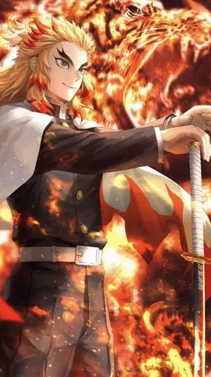 ai character: kiojuro Rengoku  background