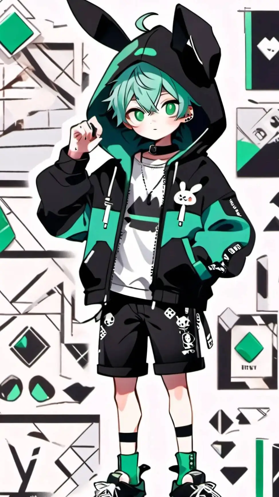 ai character: Deku  background