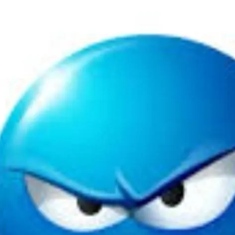 chat with ai character: evil blue emoji