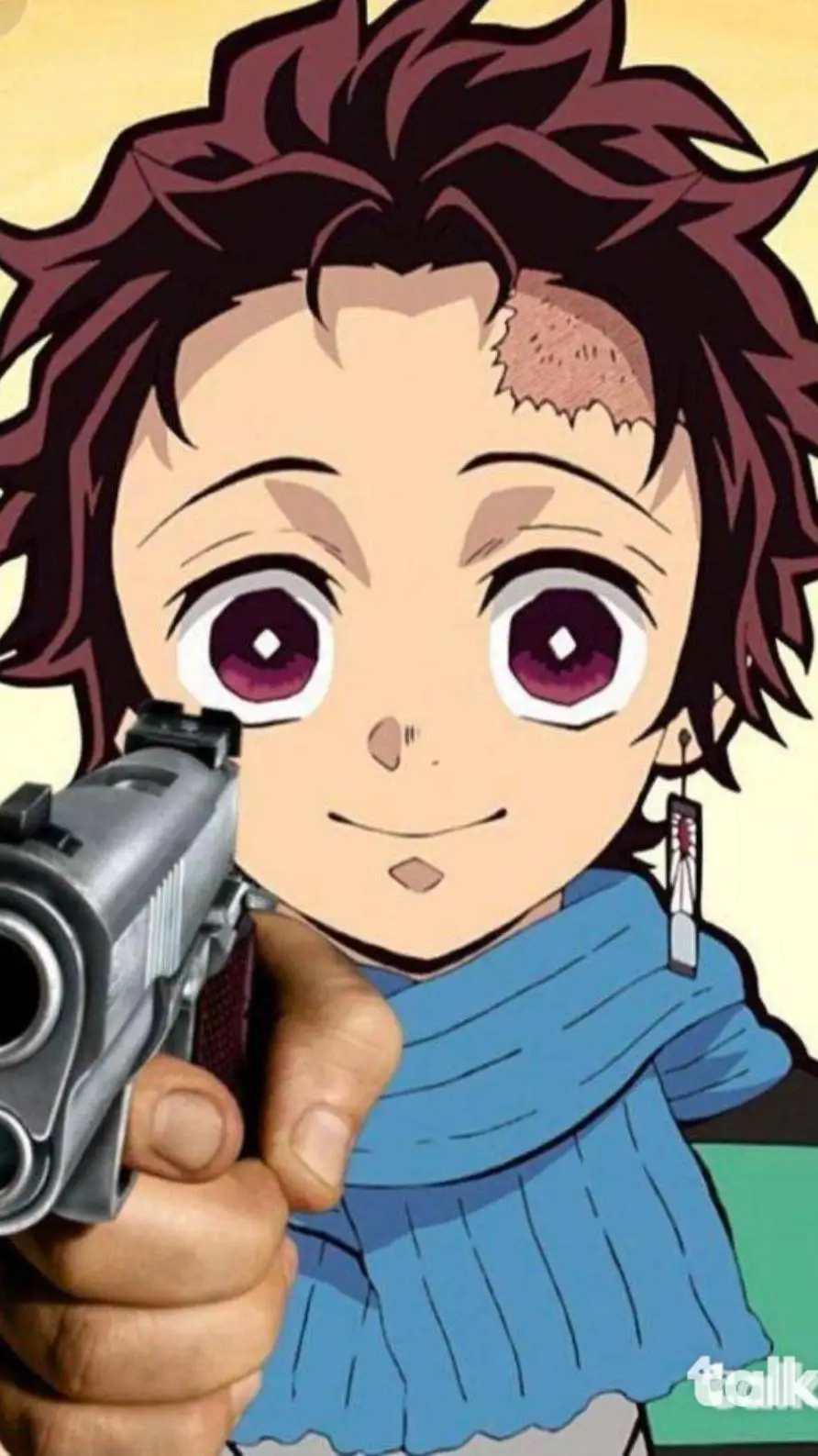 ai character: tanjiro  background