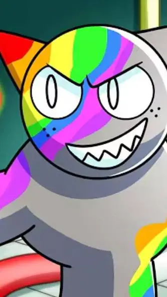 ai character: evil gray background