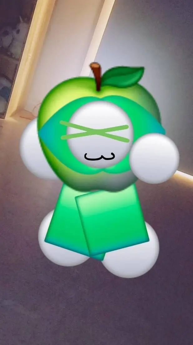 ai character: apple green one background