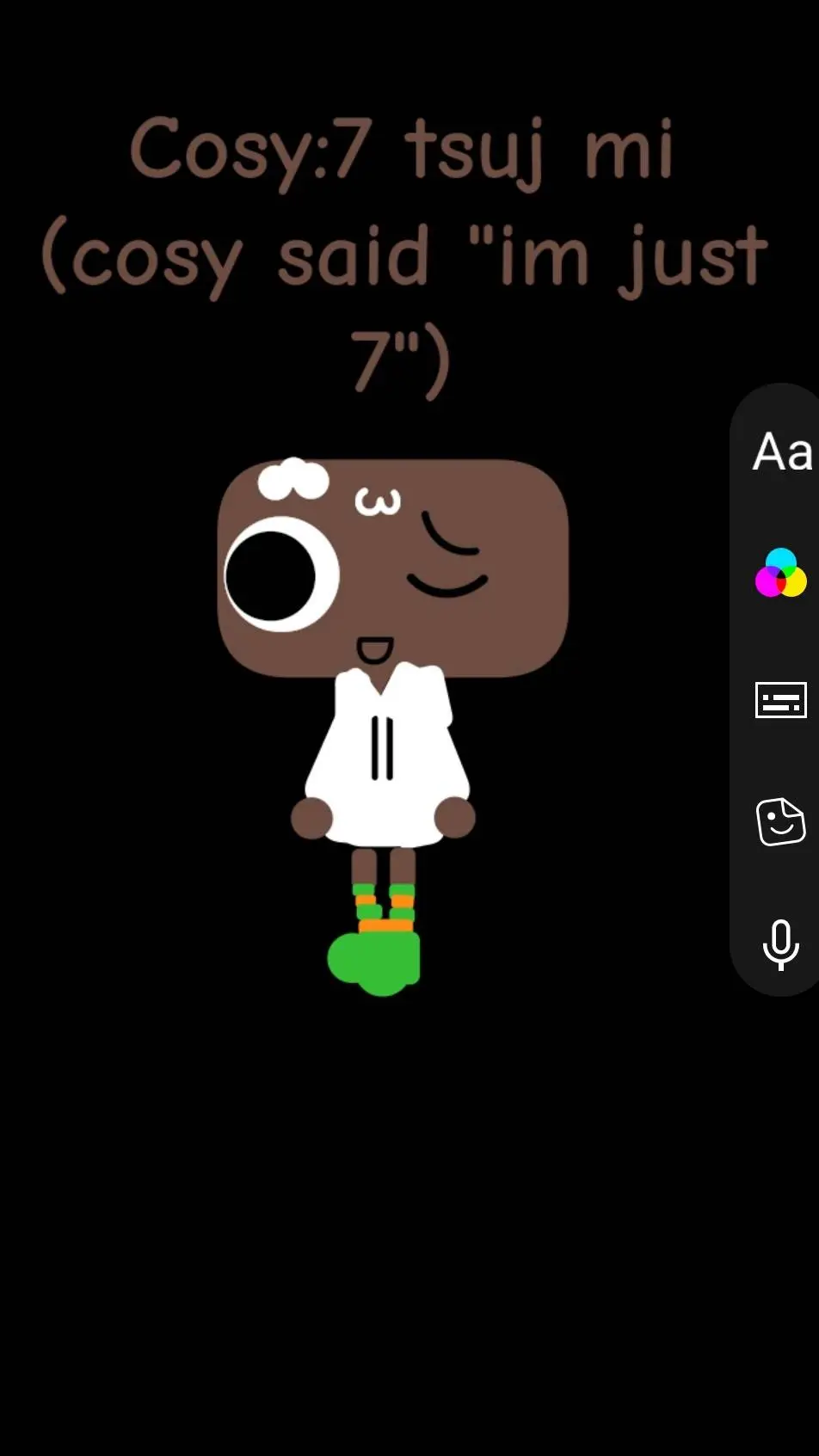 ai character: cosy background