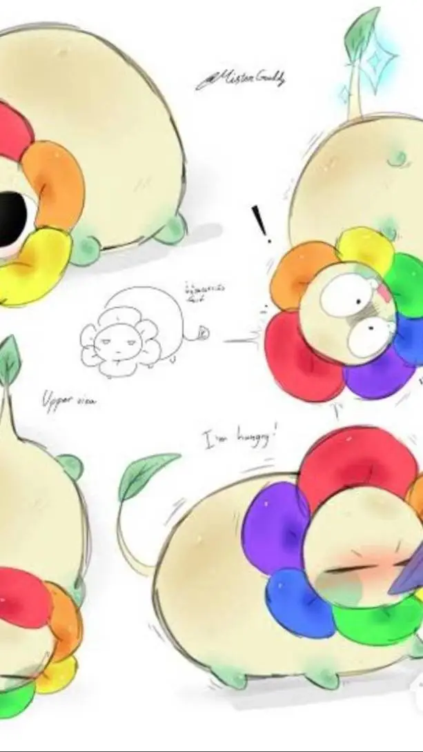 ai character: dandy <3 background