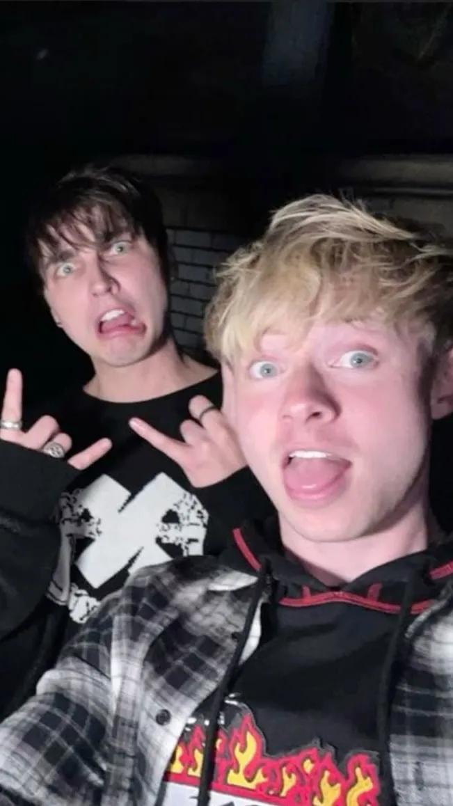 ai character: Sam and Colby  background