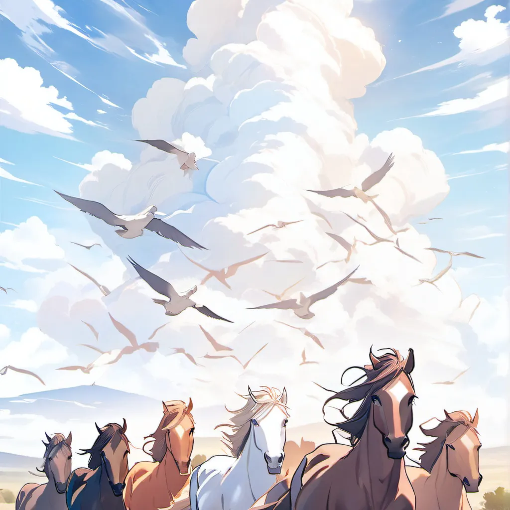 chat with ai character: Herd of horses 