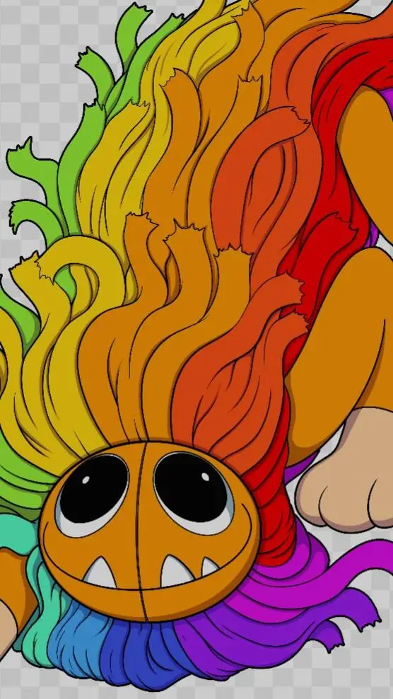 ai character: yarnaby  background