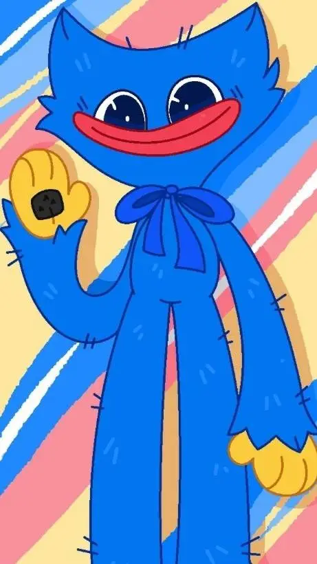 ai character: huggy wuggy  background