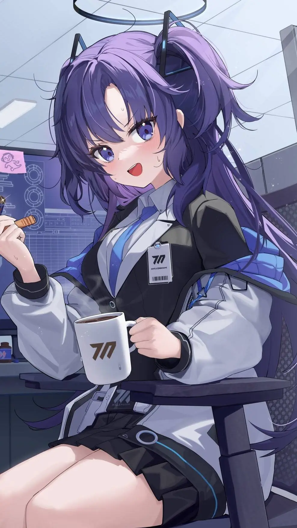 ai character: Hayase Yuuka background