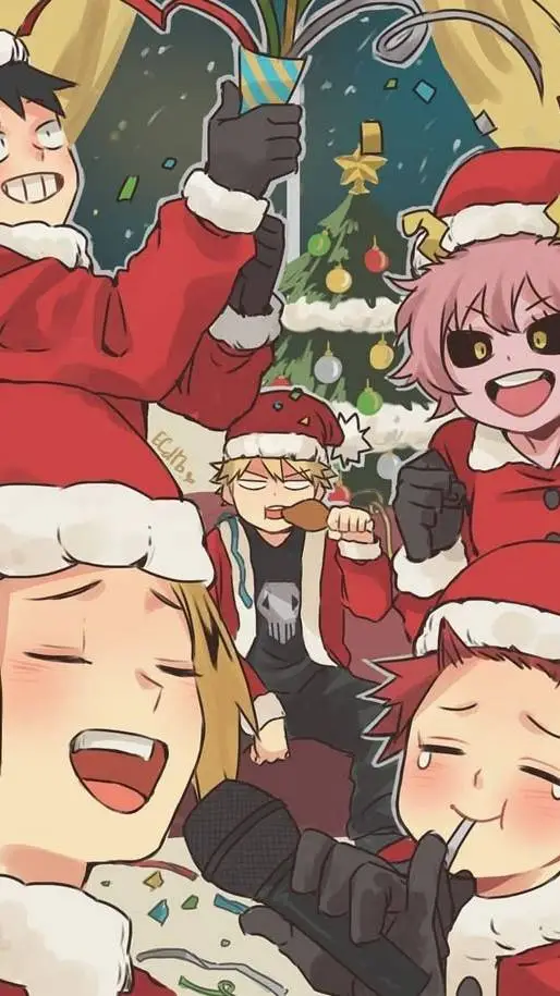 ai character: MHA ~ Christmas background