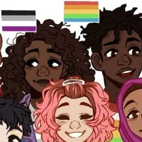 chat with ai character: Pride flag people
