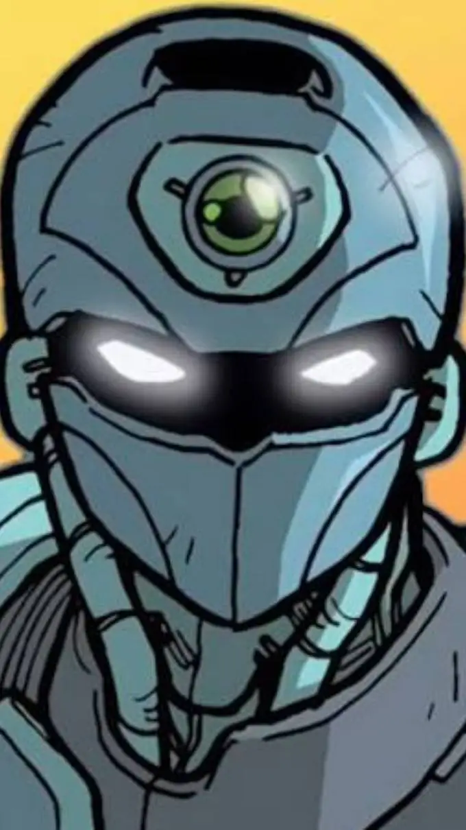 ai character: tech jacket background