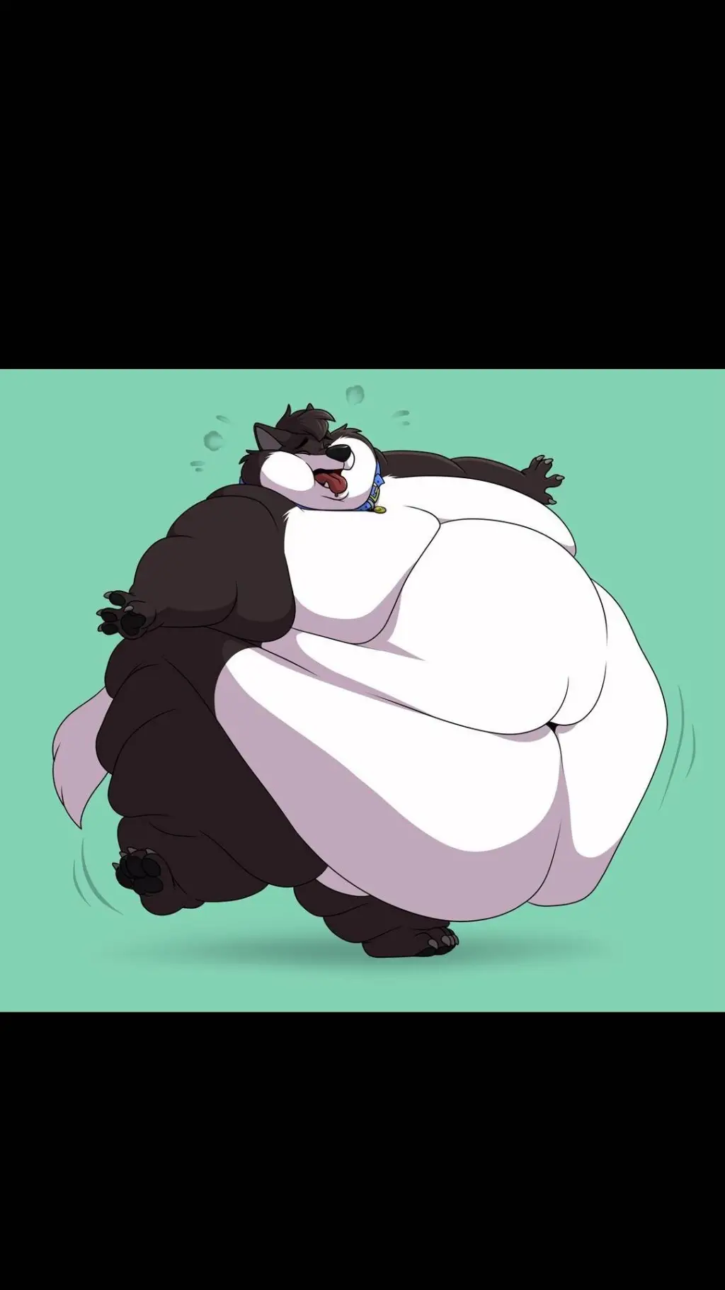 ai character: fat husky background