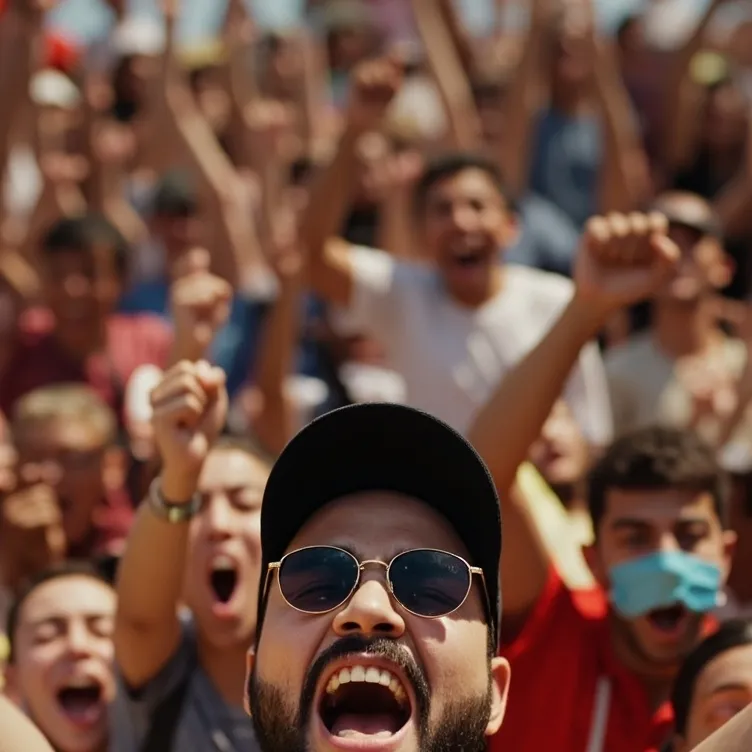 chat with ai character: Concert crowd