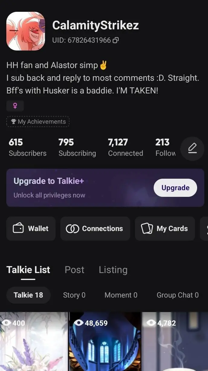 ai character: CalamityStrikez background