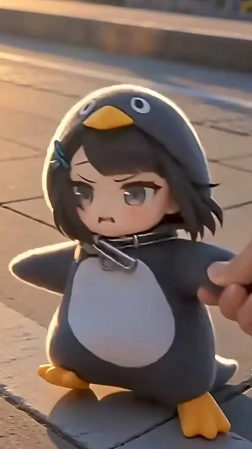 ai character: gugugaga Penguin background