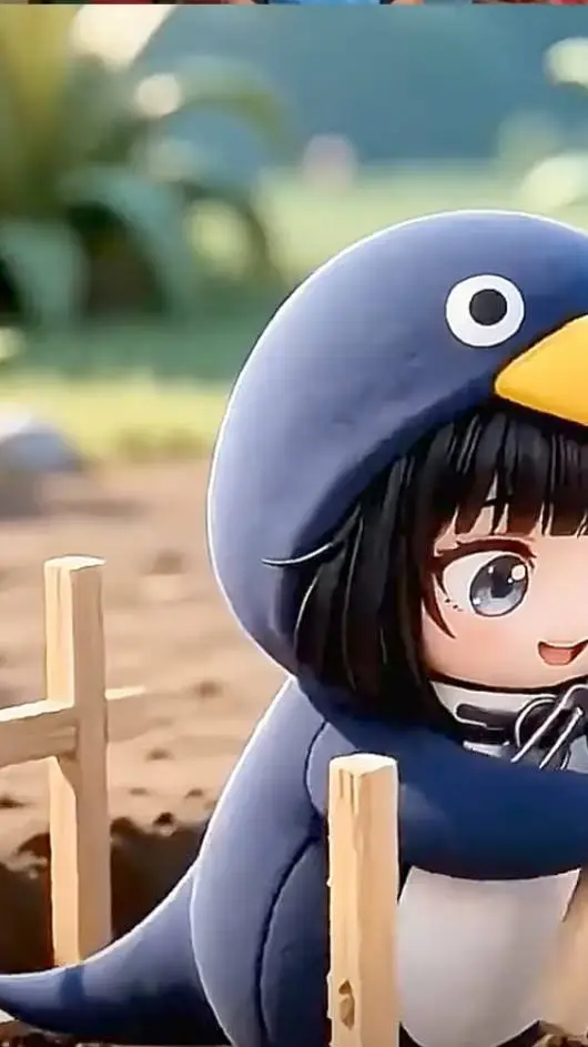 ai character: gugugaga Penguin  background