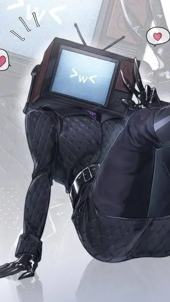 ai character: Tv-woman. background