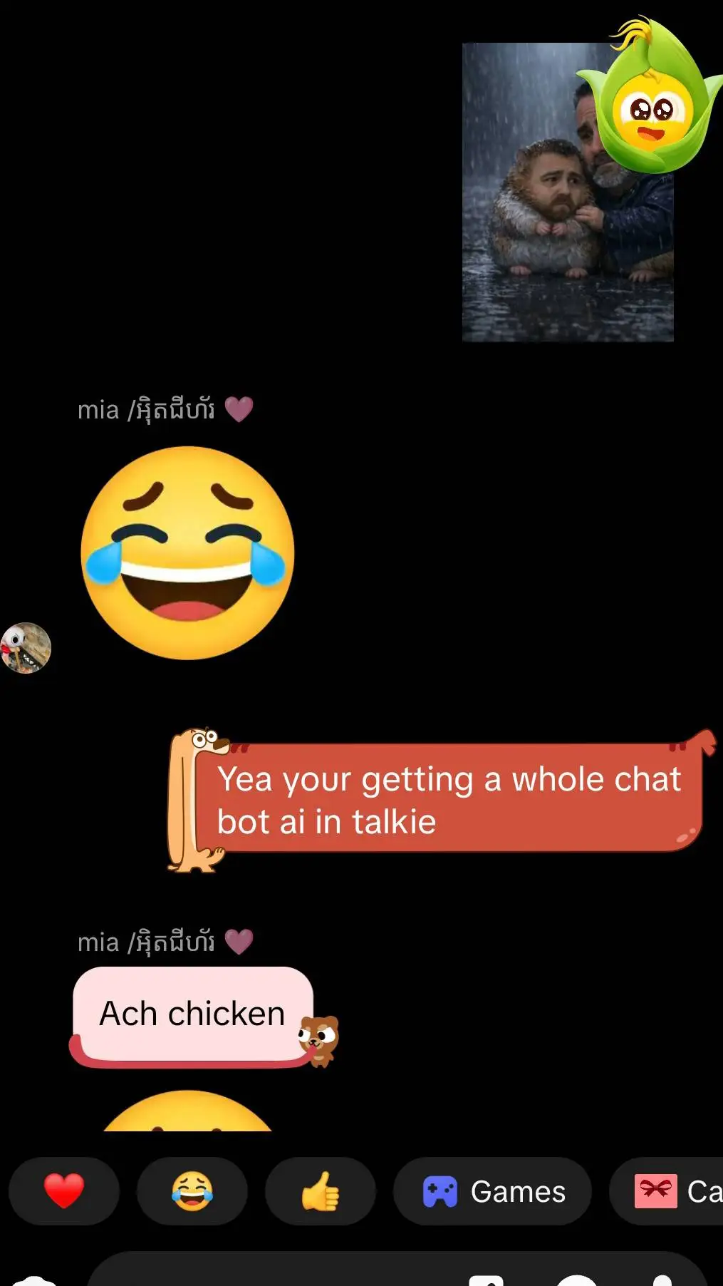 ai character: yes background