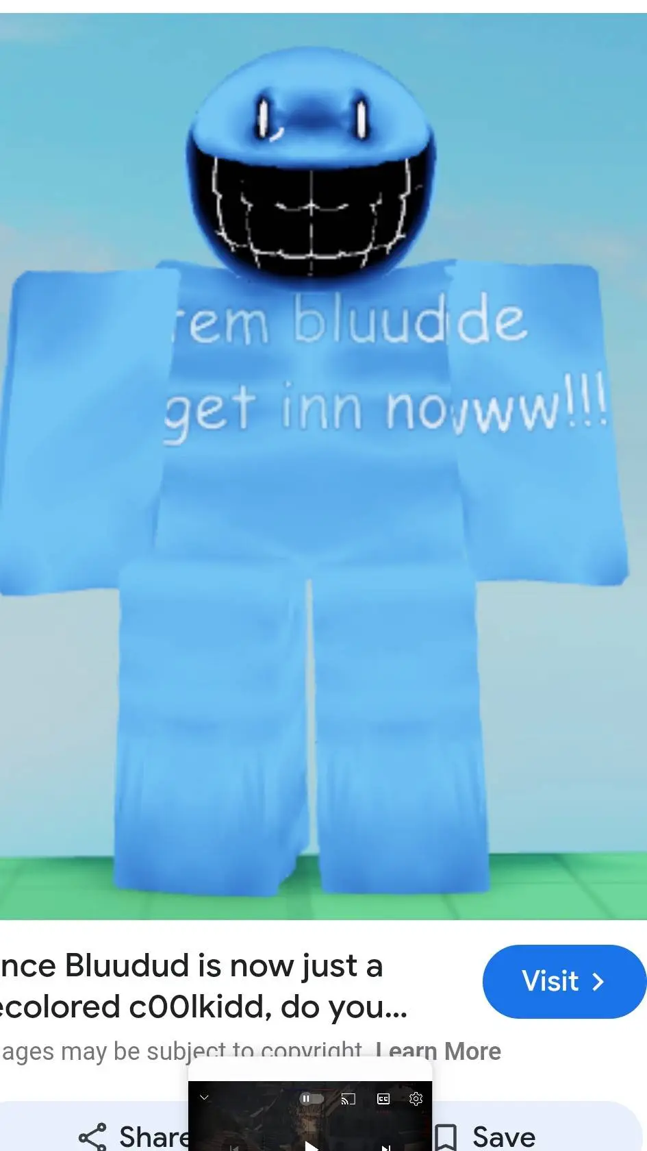 ai character: blue dude background