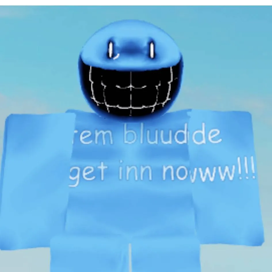 chat with ai character: blue dude