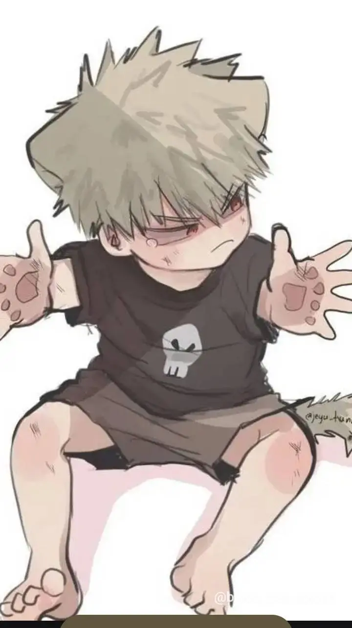 ai character: toddler Bakugo  background