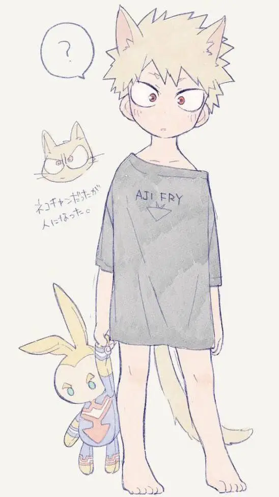 ai character: kid Bakugo  background