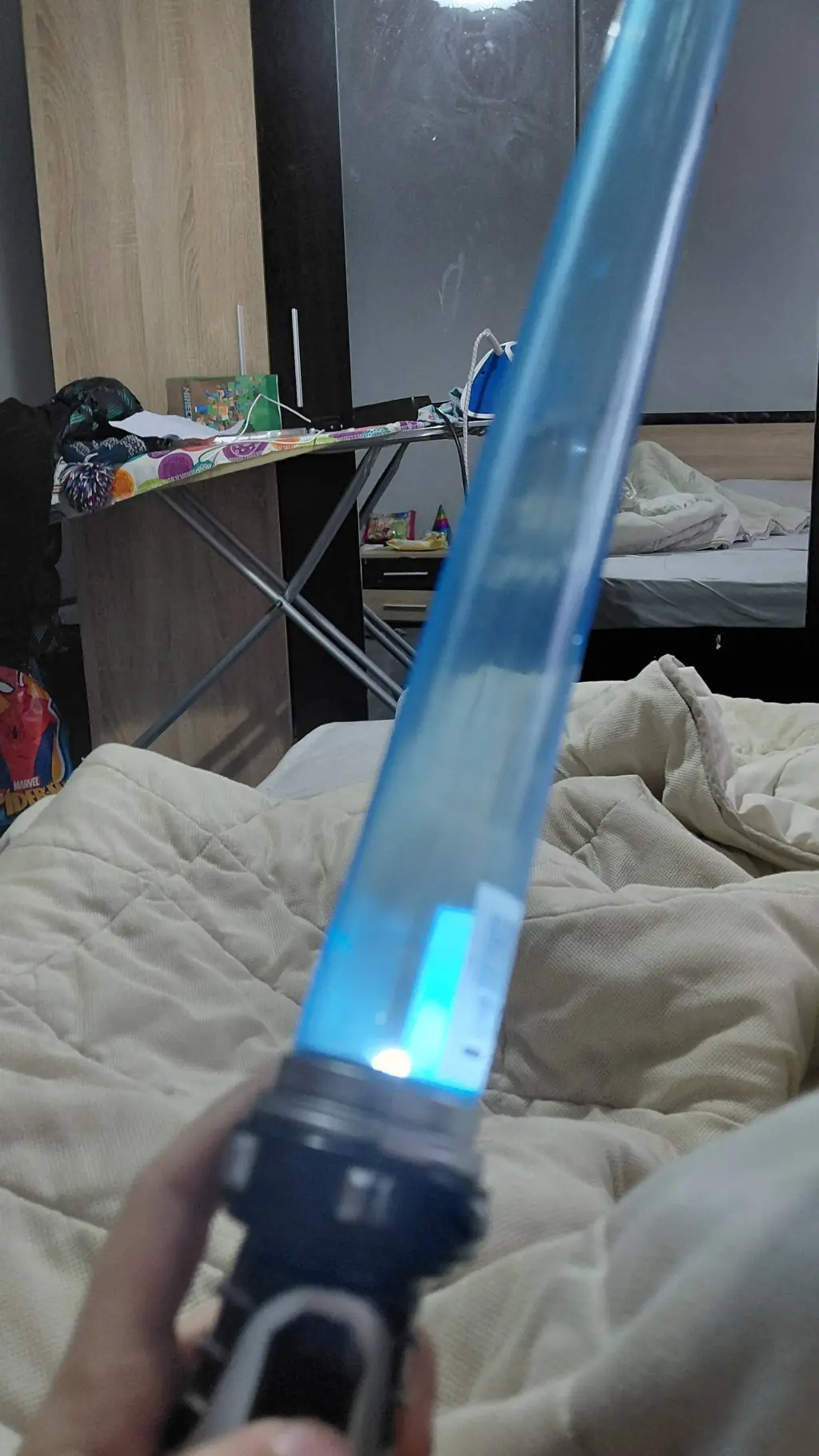 ai character: my toy lightsaber background