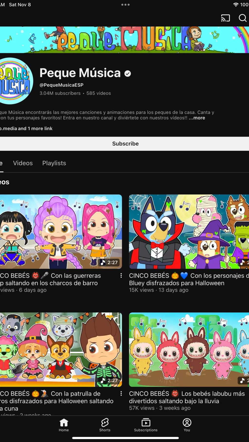 ai character: Peque música background