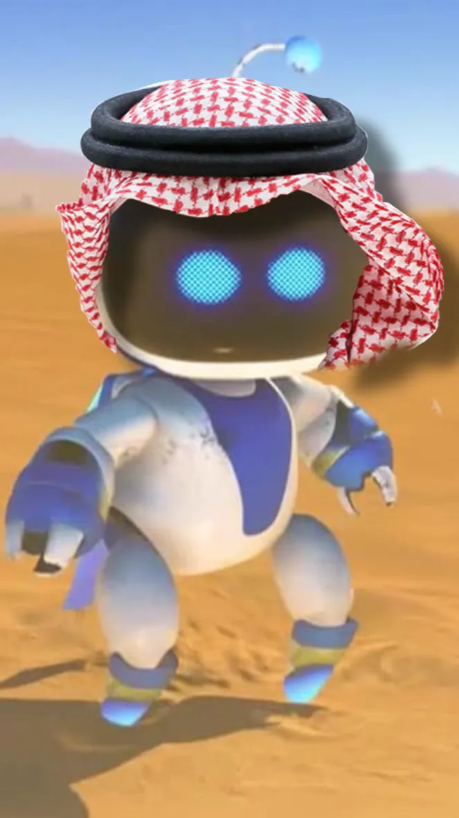 ai character: Ps5 astro bot background