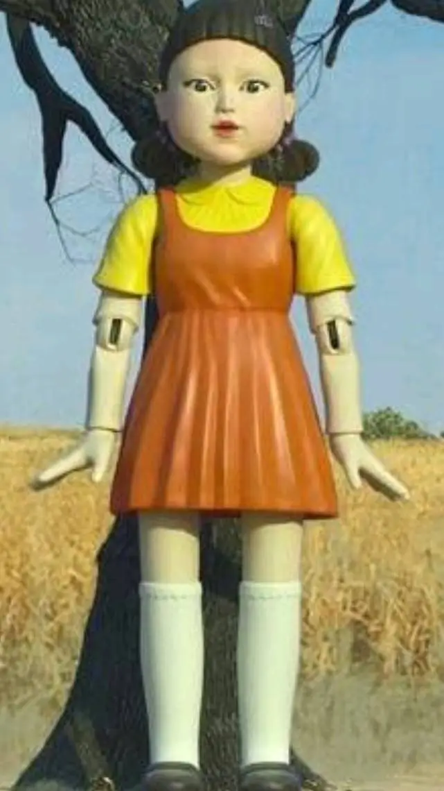 ai character: Squid Game doll background