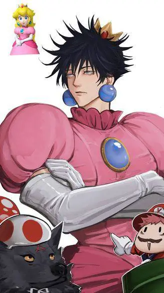 ai character: fushi/wear a dress background