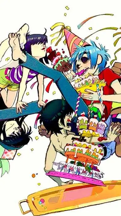 ai character: Gorillaz b-day 🥳 background