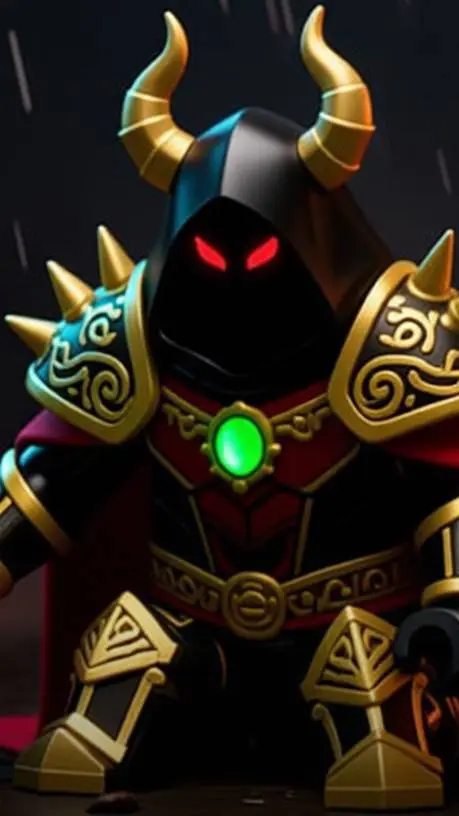 ai character: Chainsaw viking 9  background