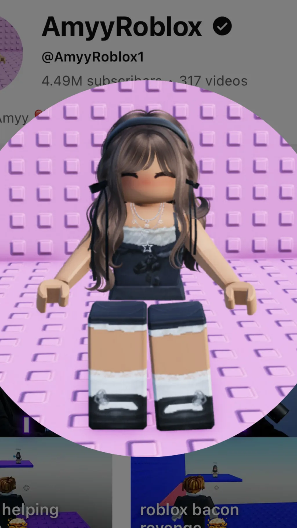 ai character: Amy Roblox 1 background