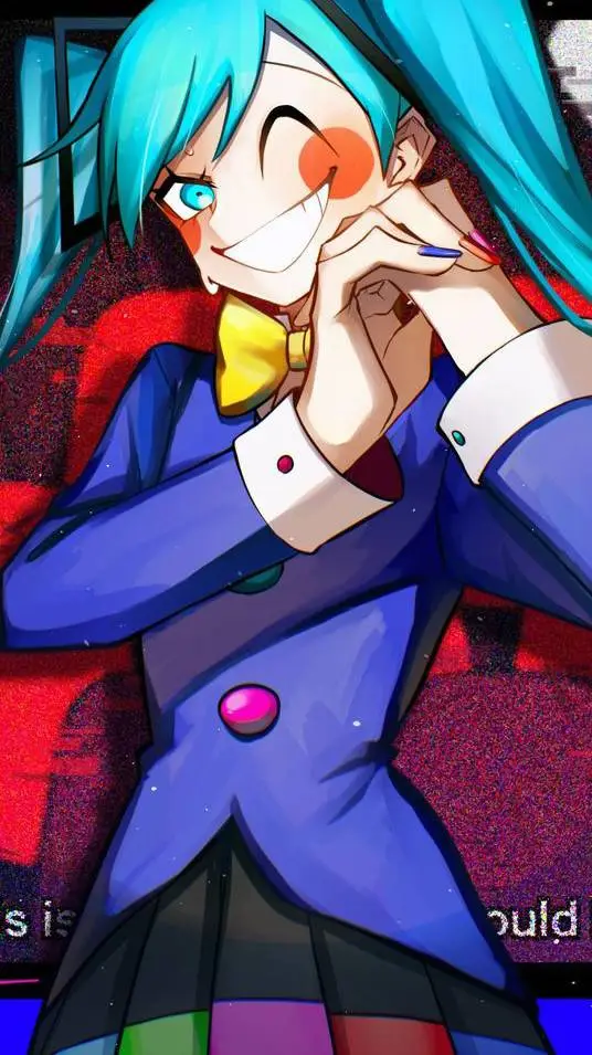 ai character: miku static background