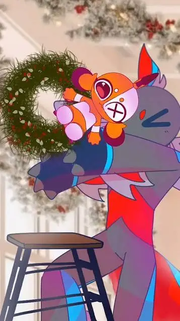 ai character: SF CHRISTMAS  background