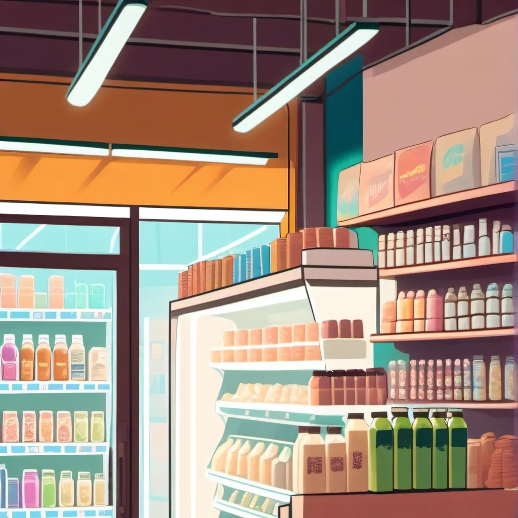 chat with ai character: convenience store