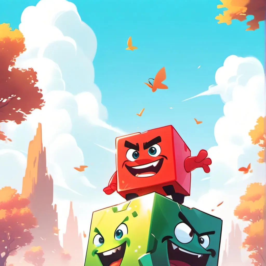 chat with ai character: Green cube