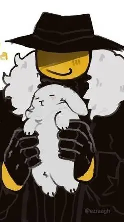 ai character: DOUBLEFEDORA :D background